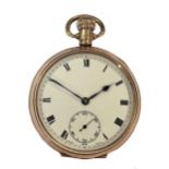Tacy Watch Company, La Chaux-de-Fonds - A 9ct gold 'Admiral' open faced pocket watch,