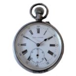 Paul Garnier, Paris - A double sided open faced flyback chronograph pocket watch,