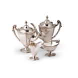 A George V silver 4-piece tea and coffee set,