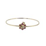 A ruby and diamond bangle,