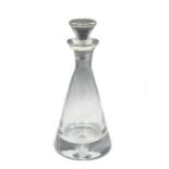 A 21st century silver topped claret decanter,
