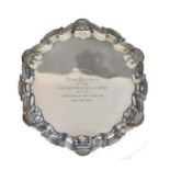 A George V silver salver,