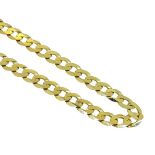 A 9ct gold curb link chain,