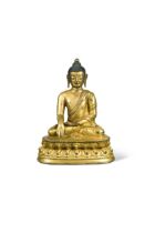 A Chinese gilt bronze figure of Buddha, Ming style,