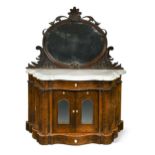 A miniature walnut credenza, late 19th century,