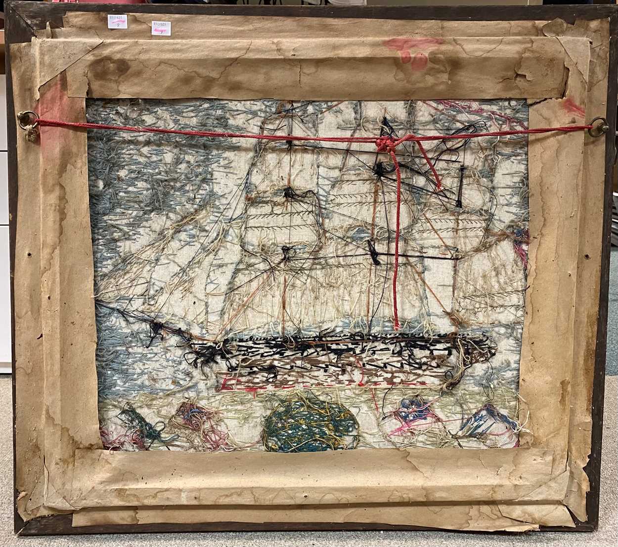 A woolwork picture of HMS Juno, Sebastopol, Crimea, 1854, - Bild 6 aus 19