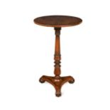 A George IV mahogany pedestal occasional table,