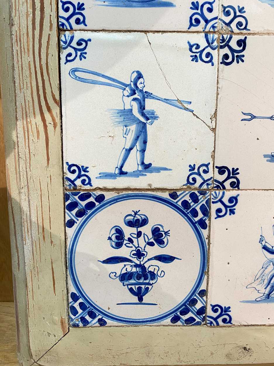 Twenty Delft blue and white tiles, 18th century, - Image 5 of 7