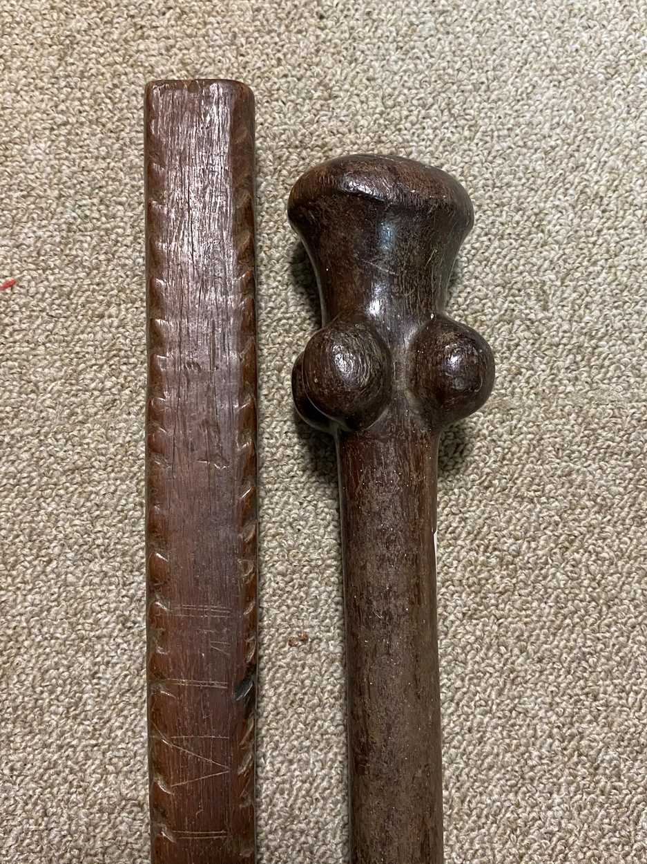 A South Sea Islands wood war club, probably Samoa, 18th/19th century, - Image 2 of 4