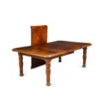 A William IV mahogany extending dining table,
