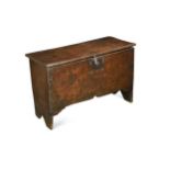 An oak six plank chest, 17th century,