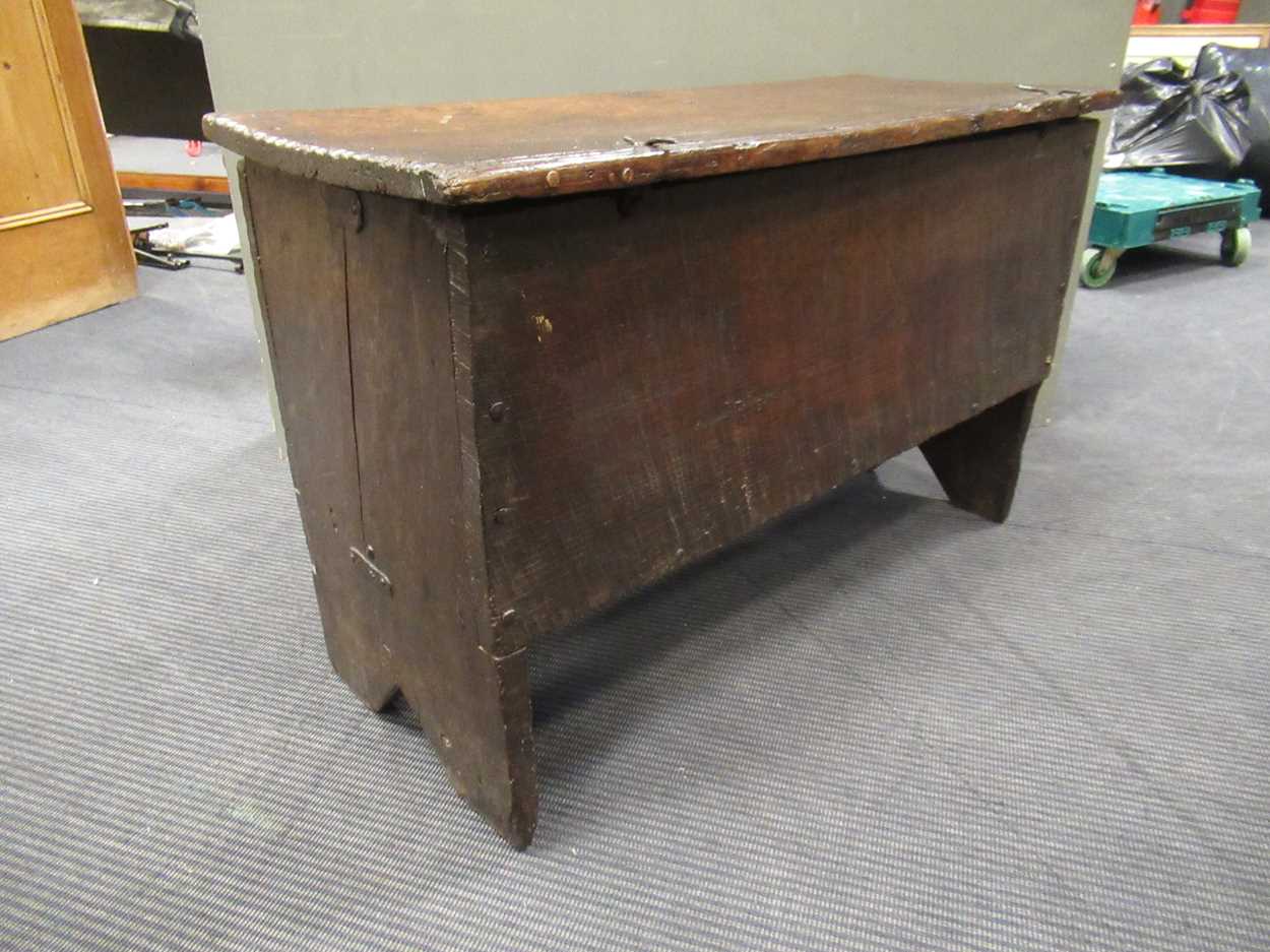 An oak six plank chest, 17th century, - Image 9 of 15