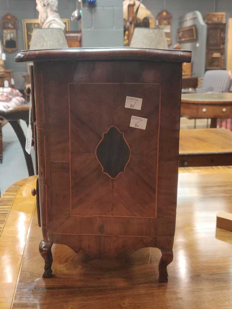 An olive wood miniature chest of drawers, late 18th century, probably Maltese, - Image 21 of 21