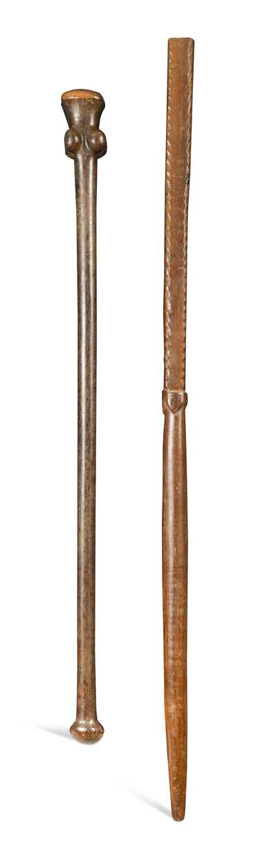 A South Sea Islands wood war club, probably Samoa, 18th/19th century,