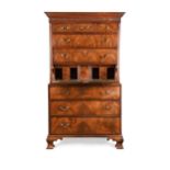 A George III style mahogany chest-on-chest,