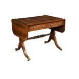 A Regency rosewood and crossbanded sofa table,