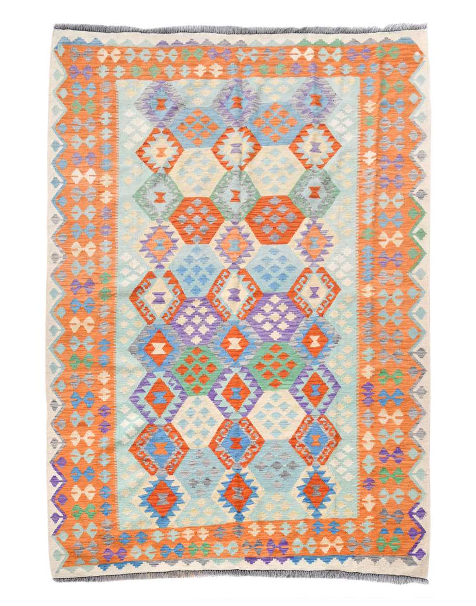 A hand-knotted pure wool kilim carpet, 20th century,
