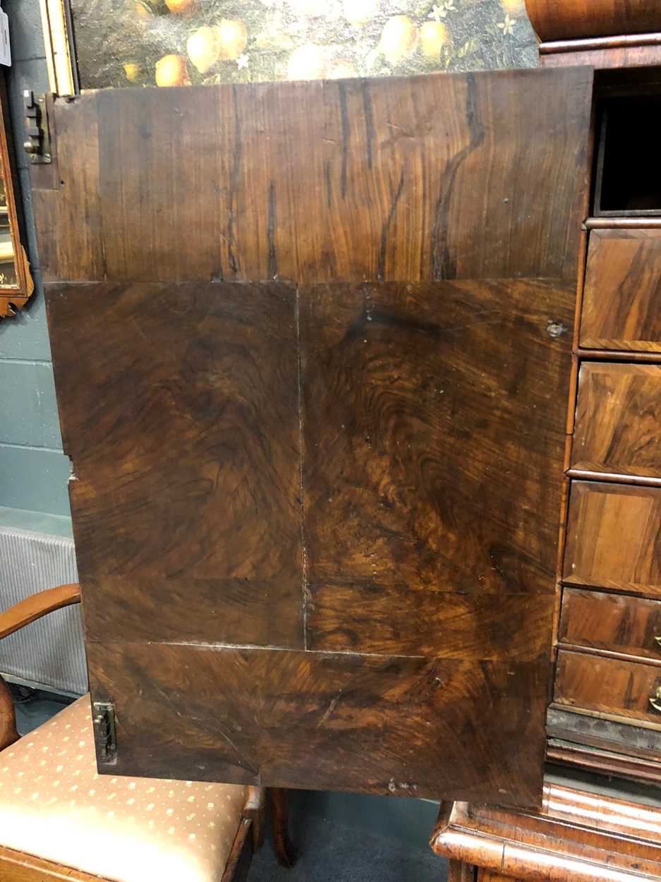 A George I walnut cabinet on chest, - Image 12 of 16