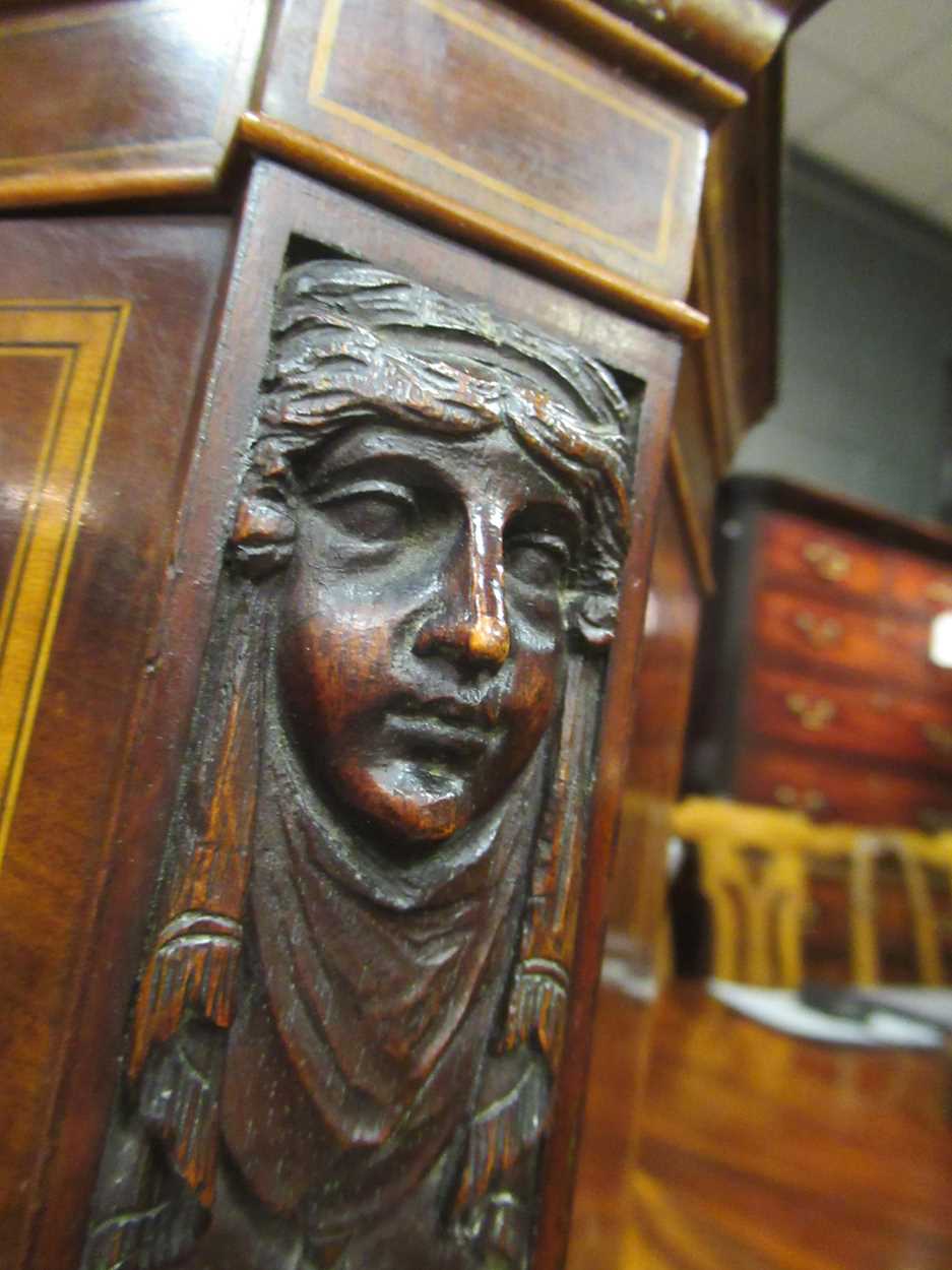 A miniature Victorian mahogany and boxwood inlaid collector's cabinet, - Image 4 of 13