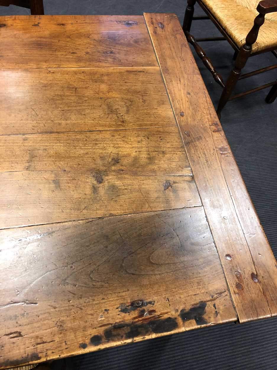 A fruitwood farm house table, early 19th century, - Bild 8 aus 8