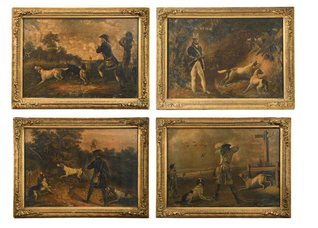 A set of four sporting aquatints, 19th century,