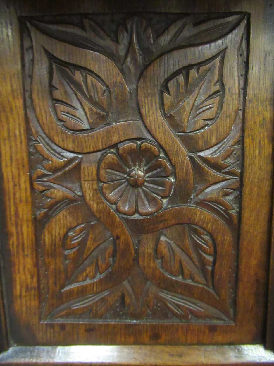 An oak court cupboard, 17th century and later, - Image 16 of 16