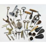 A collection of Victorian and later corkscrews,