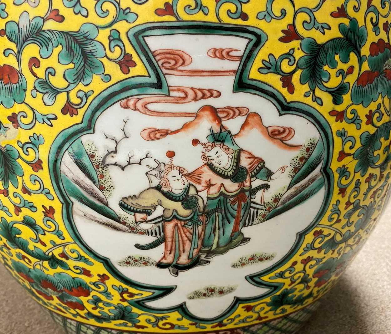 A Chinese famille verte porcelain fish bowl, late Qing Dynasty, circa 1900, - Image 4 of 22