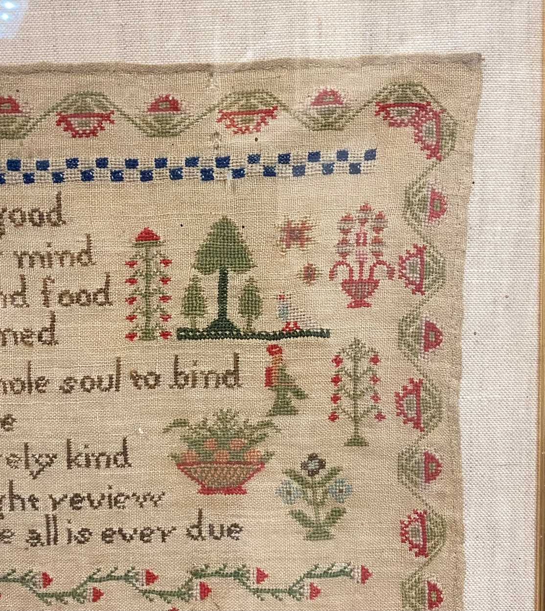 Mary Ann Semple, an embroidered sampler, 1851, - Image 5 of 8