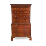 A George III mahogany chest-on-chest,