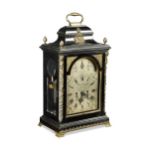 A George III ebonised bracket clock circa 1790,