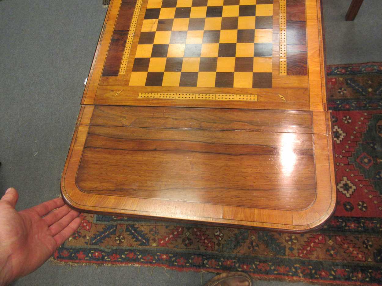 A marquetry games table, 19th century, - Bild 5 aus 20