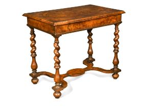 A William & Mary Revival walnut centre table,