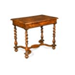 A William & Mary Revival walnut centre table,