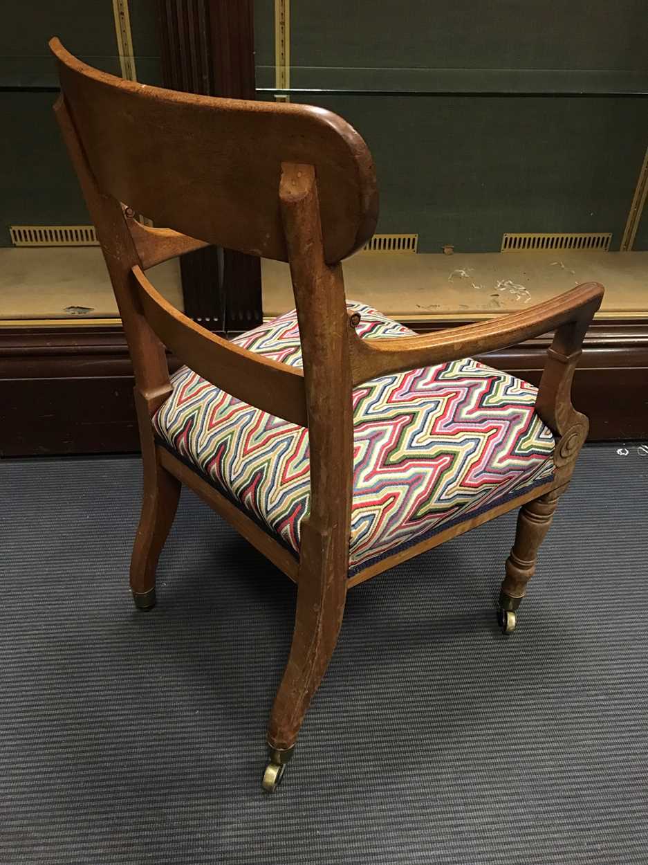 A William IV mahogany desk chair, - Image 5 of 7