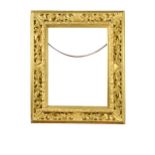 A late 18th century rectangular carved giltwood frame, probably Italian62.5 x 47cm sight size,