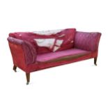 A Howard style two-seater sofa, 20th century,