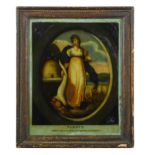 A collection of three pastoral reverse glass mezzotints, early 19th century,