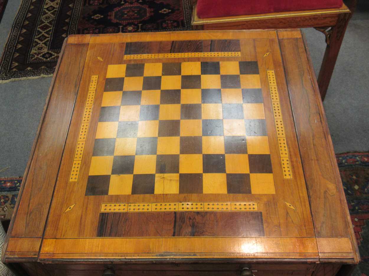 A marquetry games table, 19th century, - Bild 19 aus 20