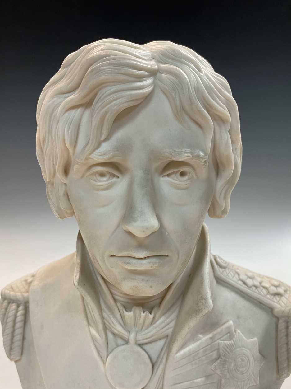 A Parian ware bust of Vice-Admiral Horatio Nelson (1758-1805), - Image 3 of 12