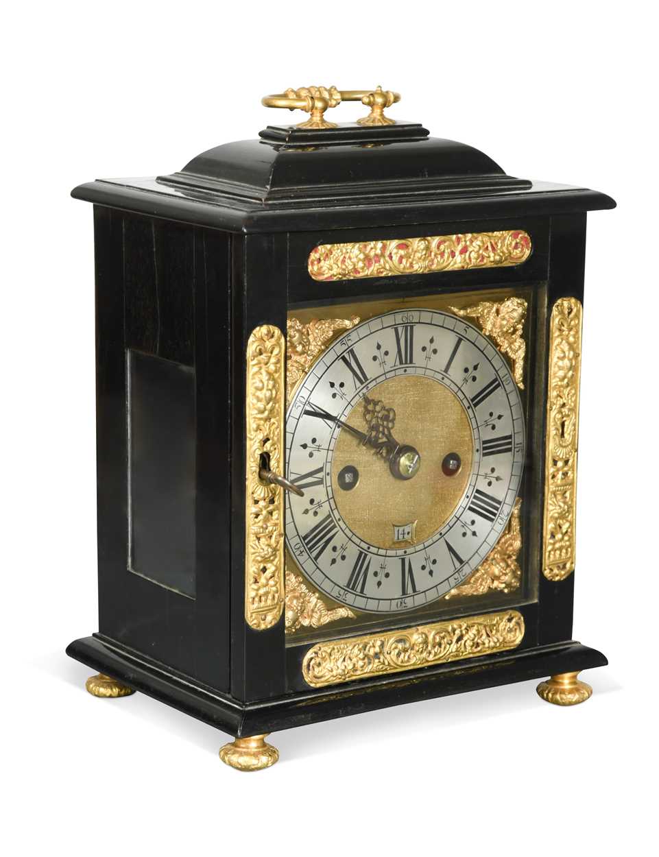 Henry Younge in the Strand, an ebonised table clock, circa 1680,