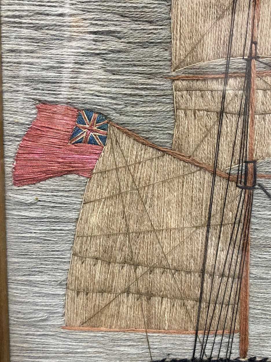 A woolwork picture of HMS Juno, Sebastopol, Crimea, 1854, - Bild 4 aus 19