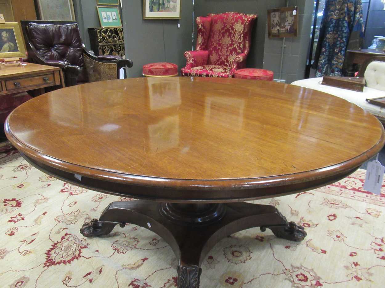 A Regency mahogany circular pedestal dining table, - Image 11 of 11