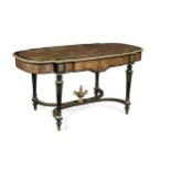 A French boulle work centre table, 19th century,