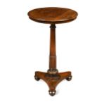 A George IV mahogany pedestal occasional table,