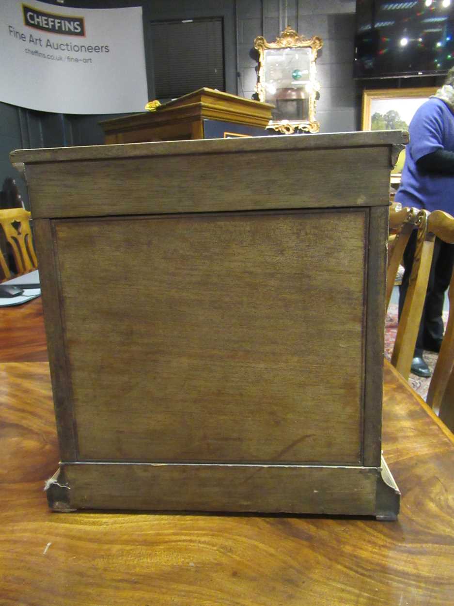 A miniature Victorian mahogany and boxwood inlaid collector's cabinet, - Image 9 of 13