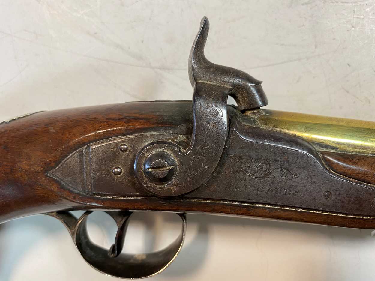 J & G Gibbs, London, a percussion cap pistol, early 19th century, - Image 2 of 13