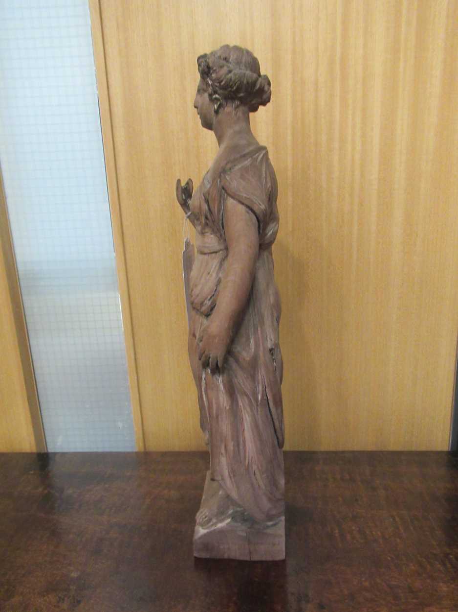 A limewood carving of a classically draped female figure, late 18th/ 19th century, - Bild 2 aus 16