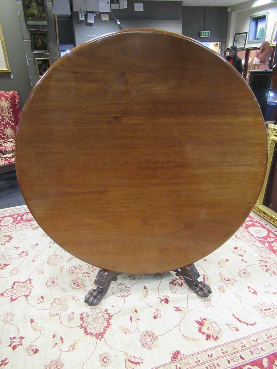 A Regency mahogany circular pedestal dining table, - Image 6 of 11