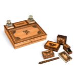 A Tunbridgeware writing box,